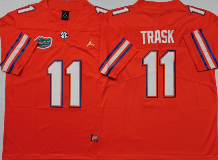 Men Florida Gators 11 Trask Orange 2025 NCAA Jersey